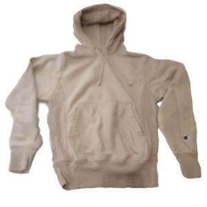 Vintage Champion Reverse Weave Beige Hoodie